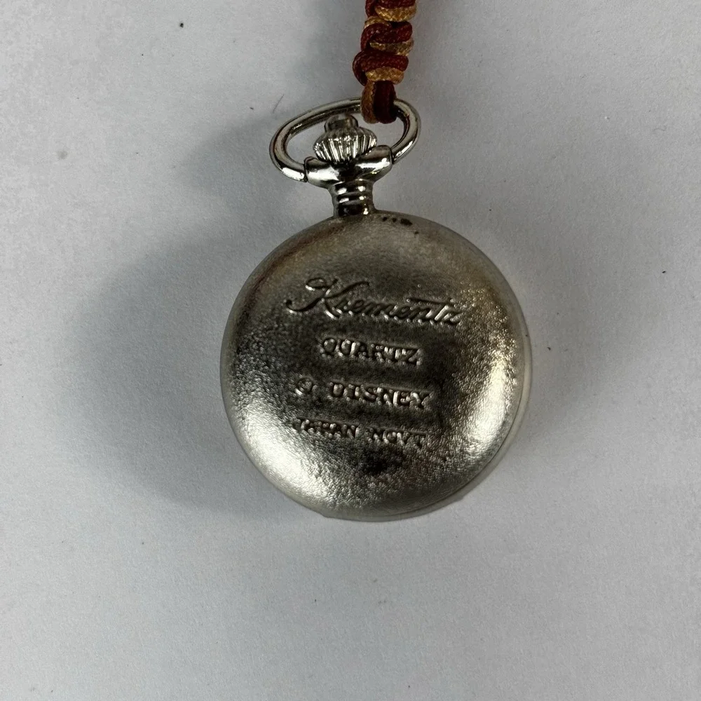 HTF Rare KREMENTZ Disney MICKEY MOUSE Quartz POCKET WATCH Japan Movt New Battery